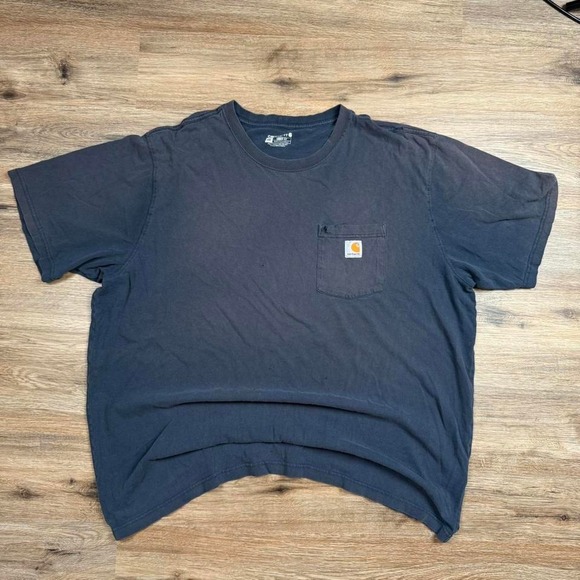 Carhartt Other - Vintage‎ 90s distressed faded navy blue sun faded carhartt workwear pocket tee